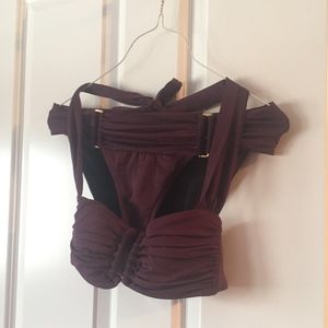 Victoria's Secret. Maroon Bandeau Bikini Set.